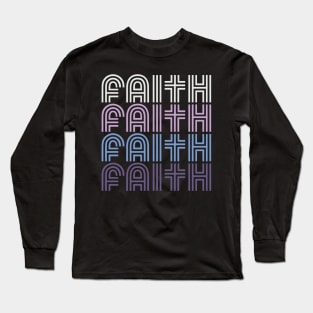 Faith Retro seventies style Long Sleeve T-Shirt